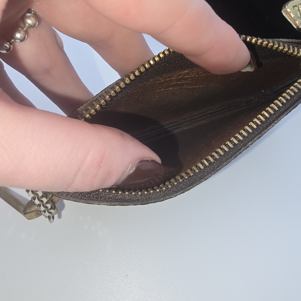 Louis Vuitton Signiture Brown Mono Pochette Cles Wallet Coin Purse (EUC)COA✨️ - Picture 4 of 8